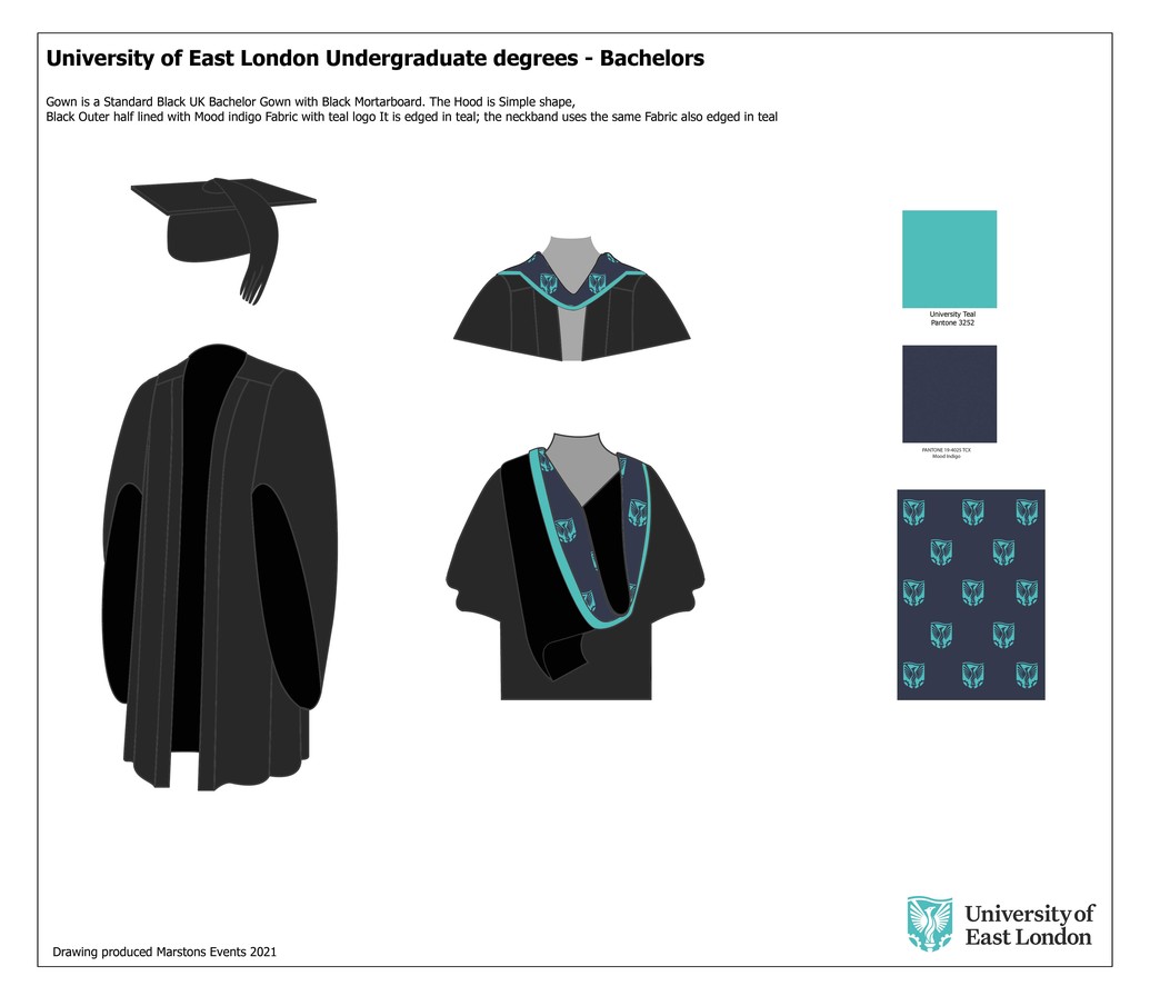 Image of graduation gown for bachelors degree