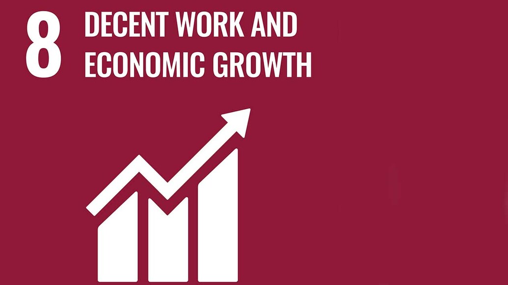 Sustainable Development Goal logo 8 - decent work and economic growth