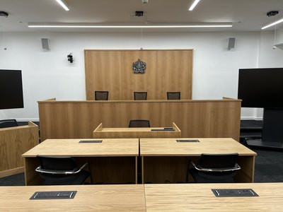 Court room at the University Square Stratford