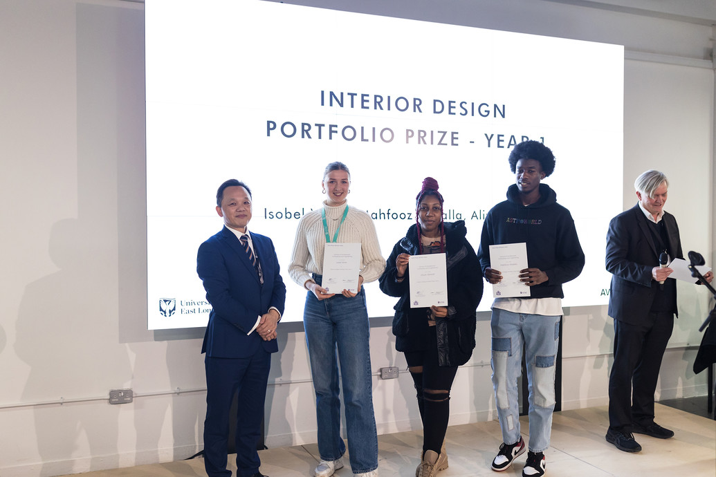 Interior design portfolio prize for year one