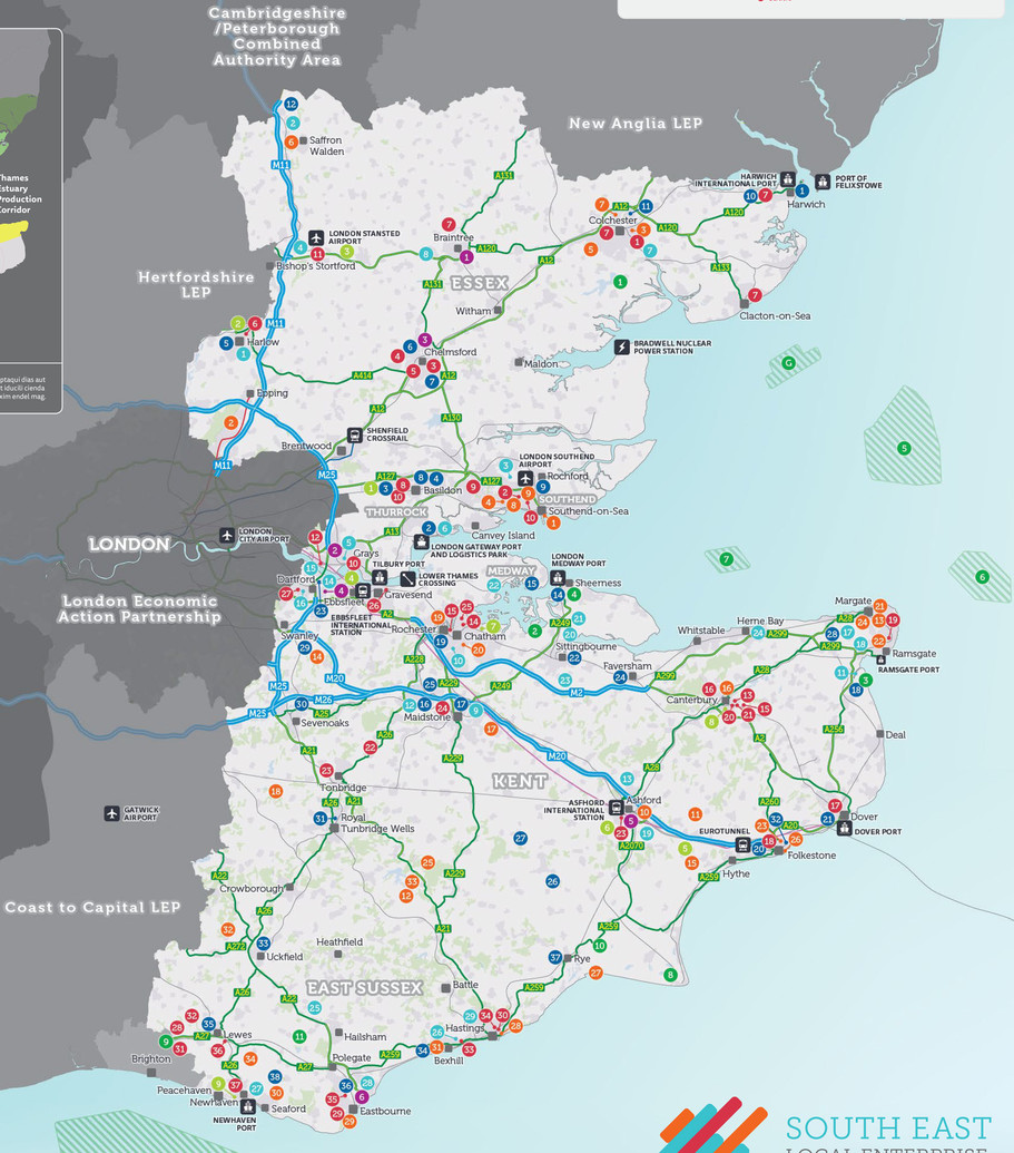South Eastern New Energy map of the south east