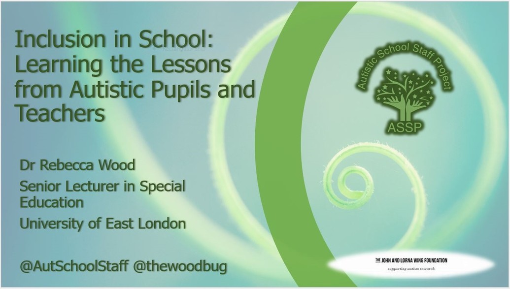 Inclusion in School: Learning the Lessons from Autistic Pupils and Teachers