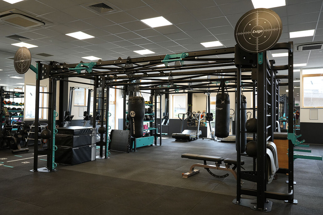 Gym equipment in the Optimal Zone of the SportsDock fitness centre.