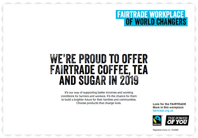 We're proud to offer Fairtrade coffee image