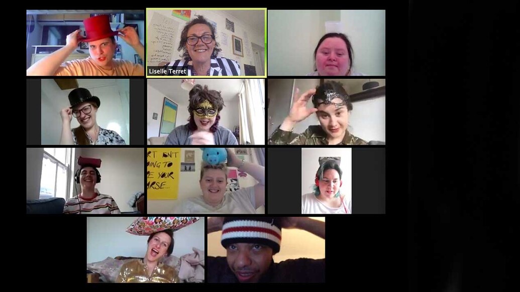 Screenshot of a zoom call with Liselle Terret and other participants