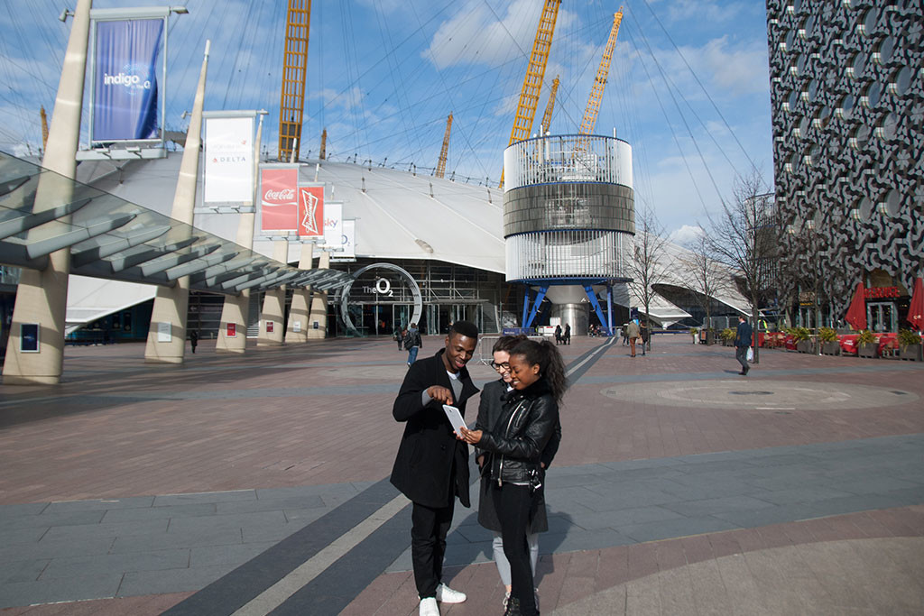 students at the O2 arena