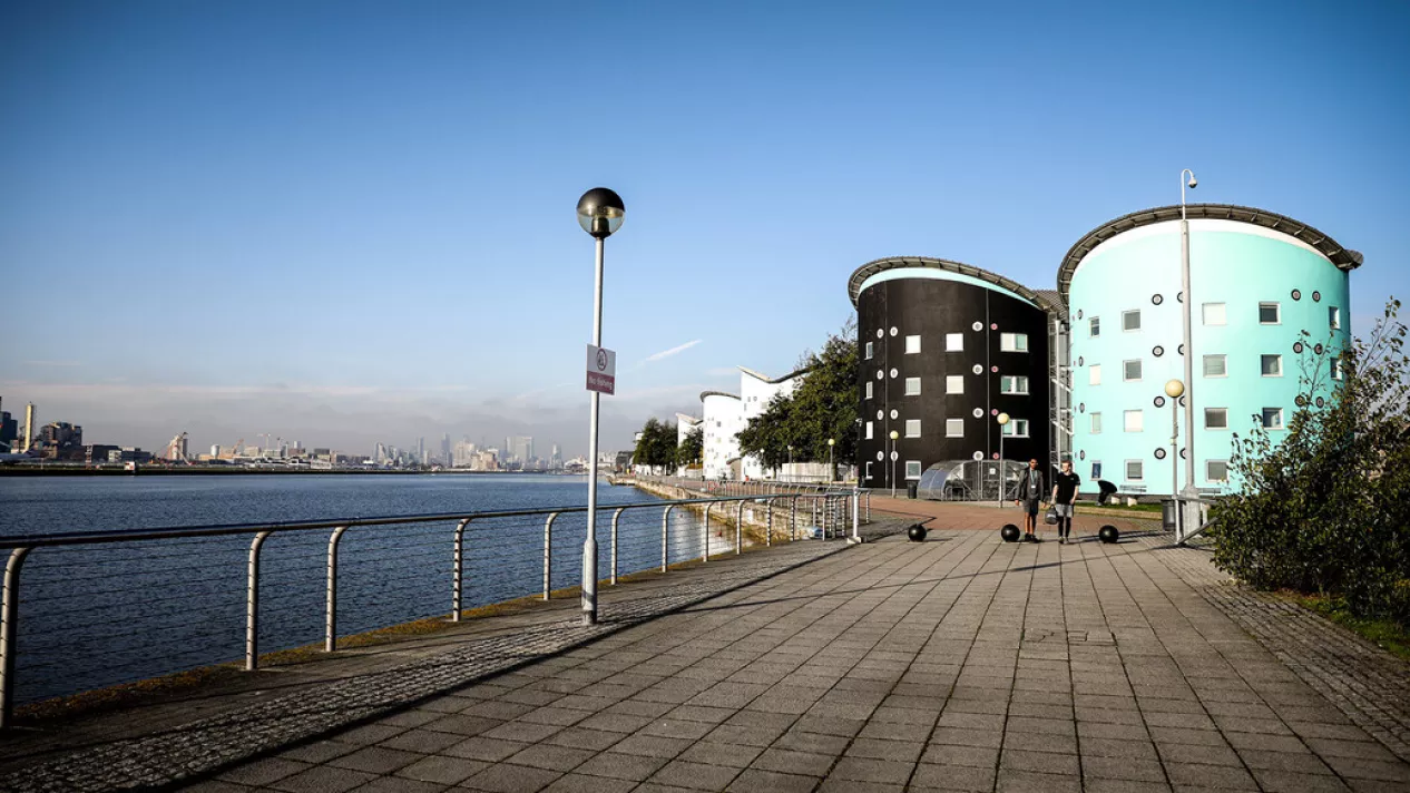 Docklands Campus accommodation by the water